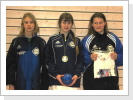Hannah Berkenhagen als zehnte, Mitte: Maria Erdmenger als Siegerin und Rechts Melanie Lippert als fünfte Hannah Berkenhagen als zehnte, Mitte: Maria Erdmenger als Siegerin und Rechts Melanie Lippert als fünfte